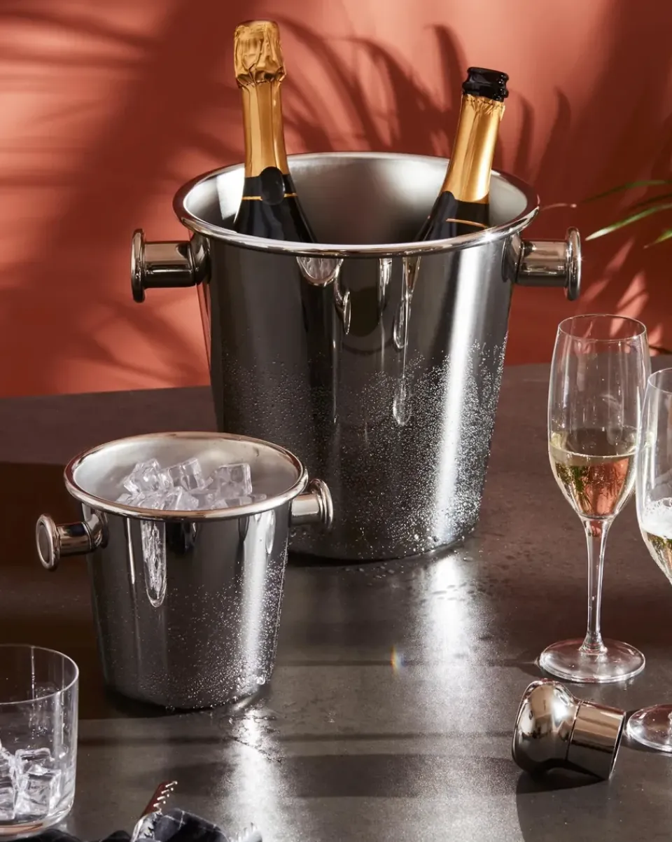 Alessi 5052 wine cooler stainless steel, 2 bottles Silver-coloured