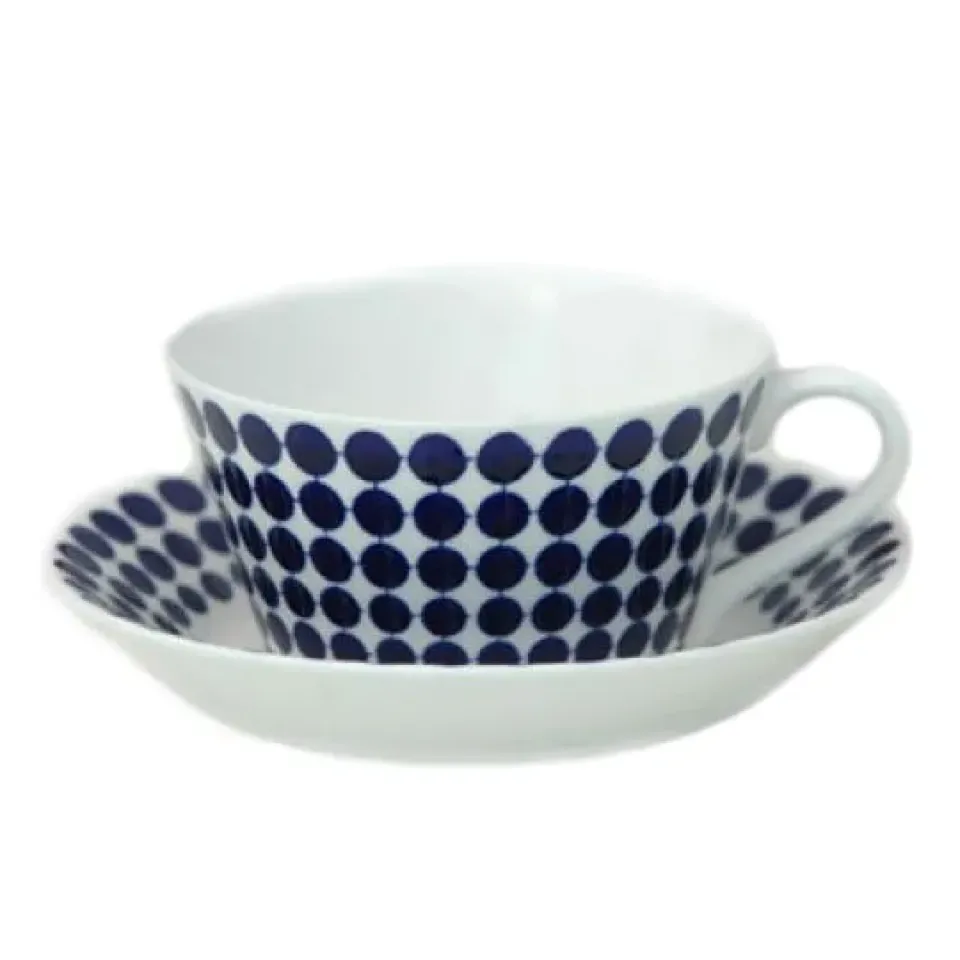 Gustavsbergs Porslinsfabrik Adam tea set, tea cup + saucer BlueWhite Outlet