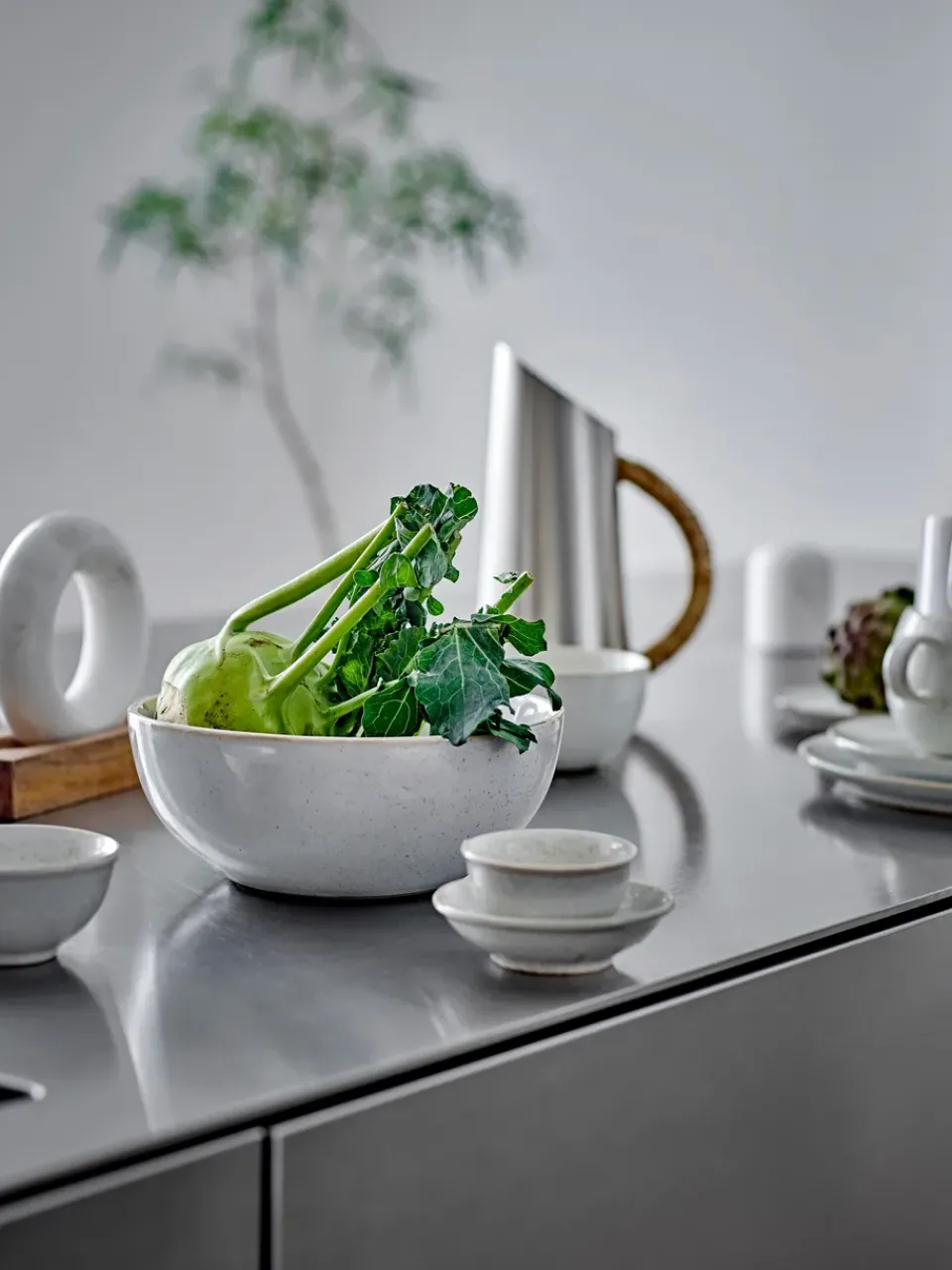 Bloomingville Addison bowl 1.825 L, White Outlet