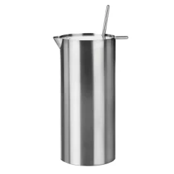 Stelton AJ cylinda-line cocktail jug 1 l, Stainless steel Silver-coloured Outlet