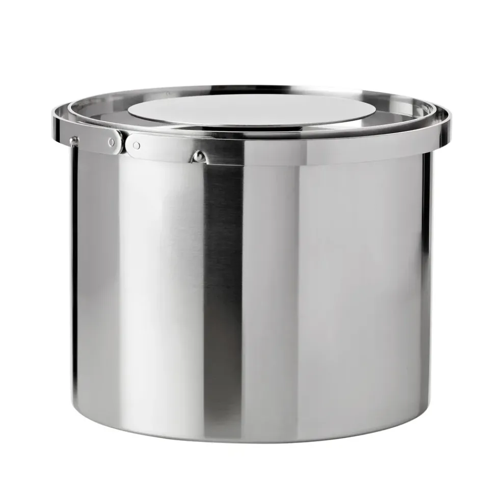 Stelton AJ cylinda-line ice bucket 2.5 l, Stainless steel Silver-coloured