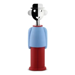 Alessi Alessandro M. corkscrew, Light blue-red Silver-colouredRedWhite Discount