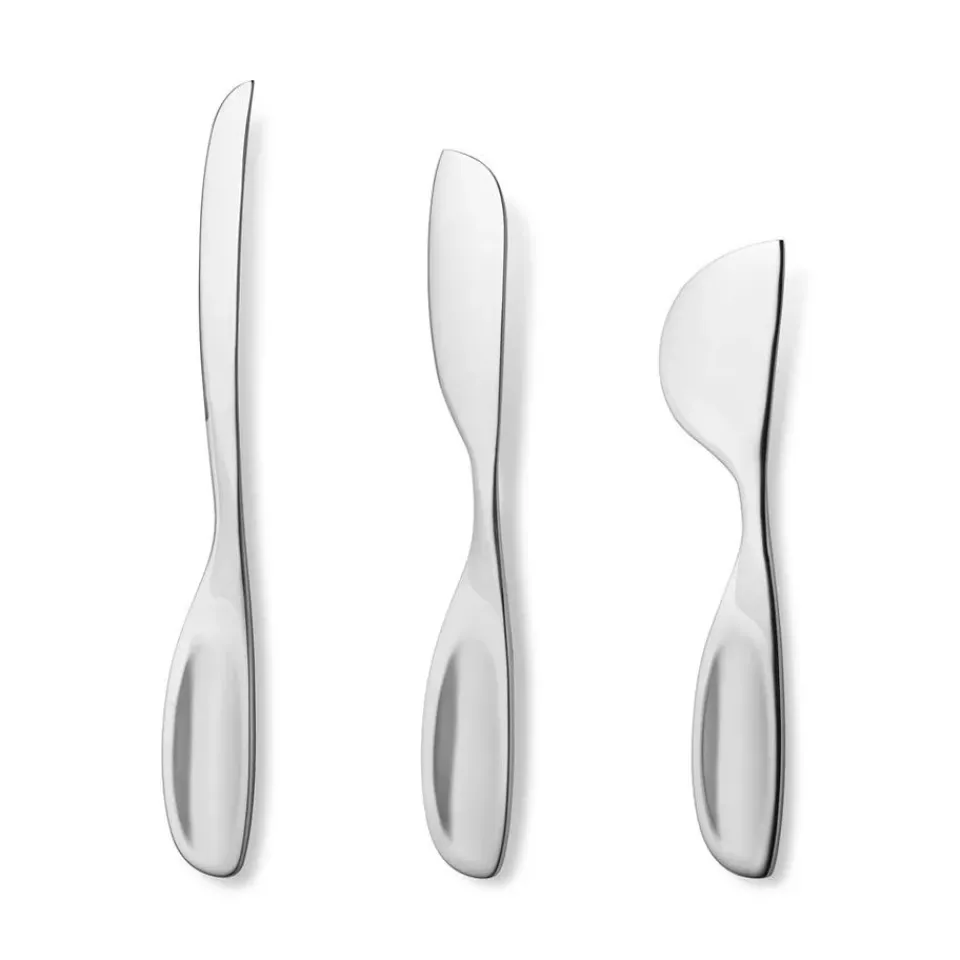 Georg Jensen Alfredo cheese knife set, 3-pack Silver-coloured Sale