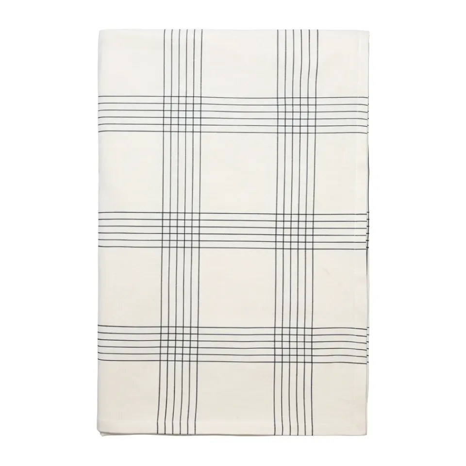 Broste Copenhagen Alice tablecloth, 160x300 cm, Black-Natural BlackBeige Clearance