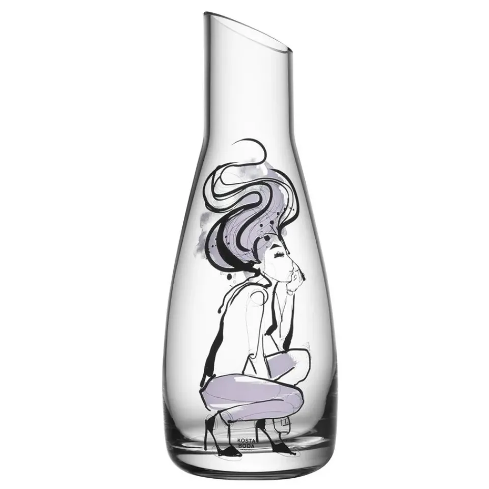 Kosta Boda All about you carafe 1 l, purple Transparent New