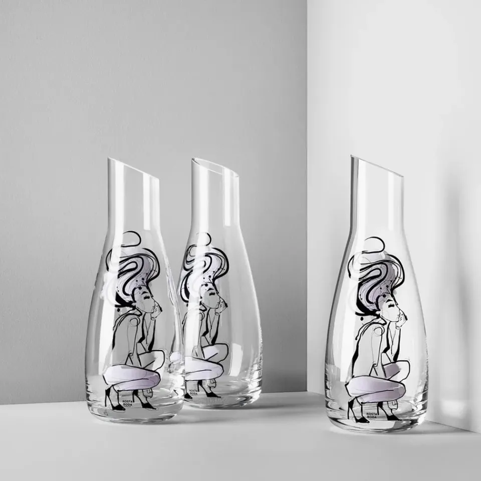 Kosta Boda All about you carafe 1 l, purple Transparent New