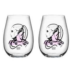 Kosta Boda All about you glass 57 cl 2-pack, love you (pink) Transparent Clearance