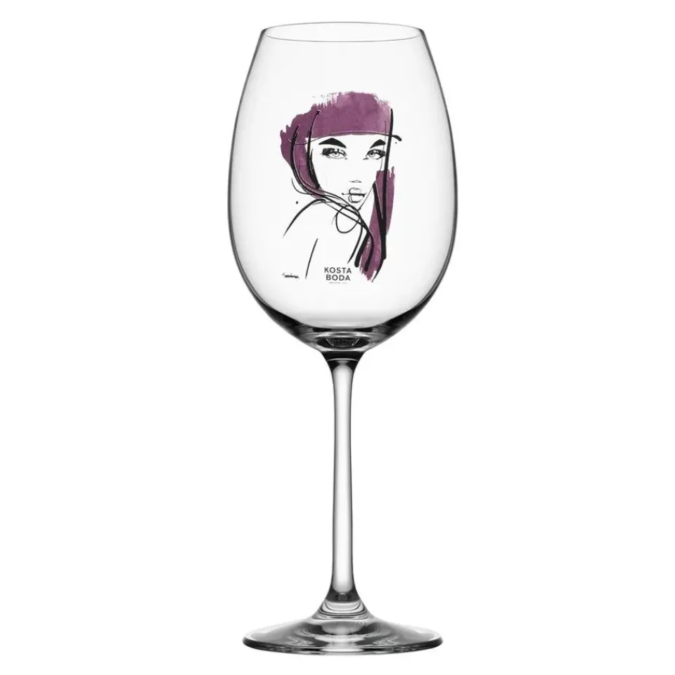 Kosta Boda All about you wine glass 52 cl 2 pack, red Transparent Best