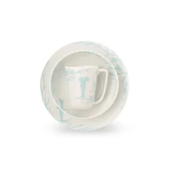 Wik & Walsøe Alv children's dinnerware, boy BlueWhite Clearance