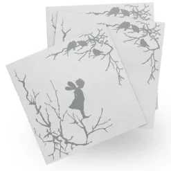 Wik & Walsøe Alv paper napkins 20-pack, -grey White Clearance