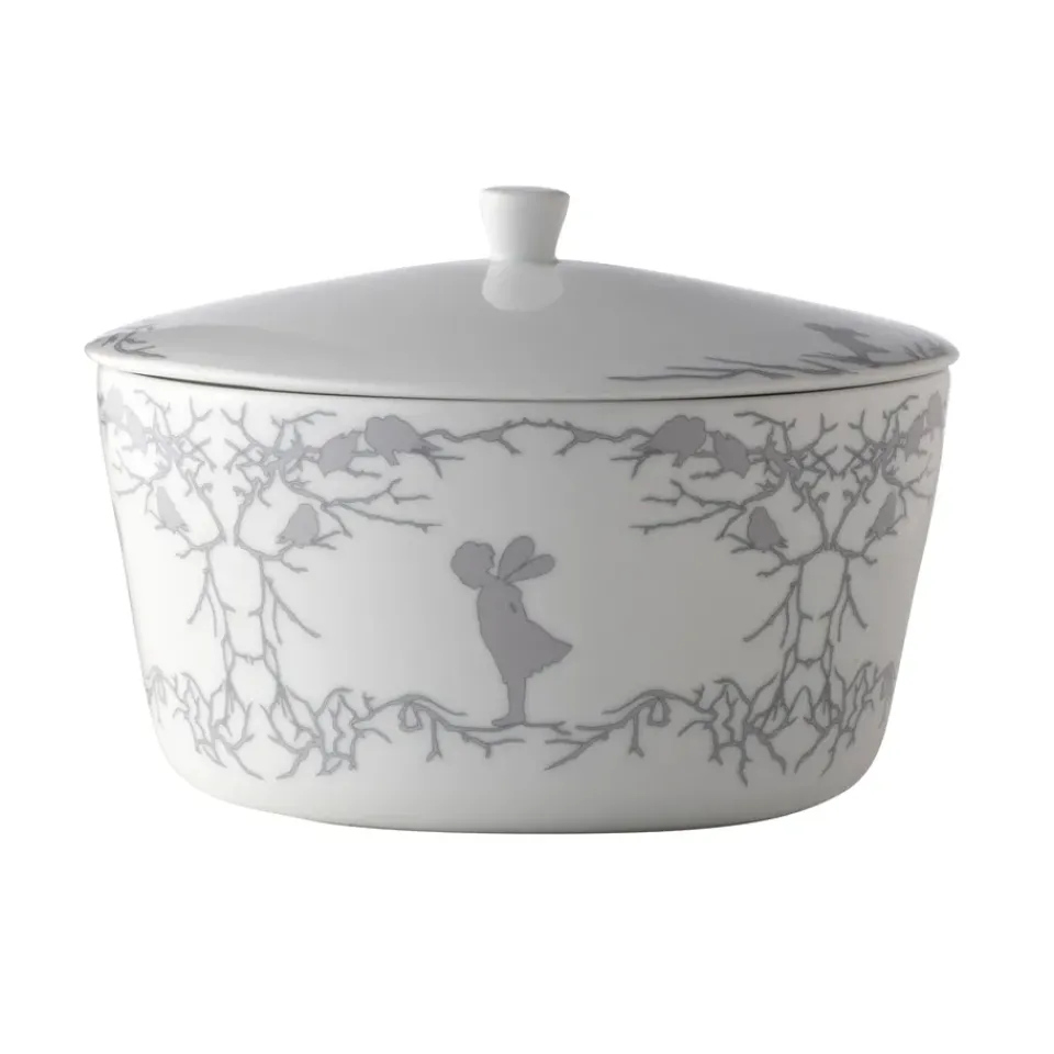 Wik & Walsøe Alv serving terrin with lid, White- Grey Clearance