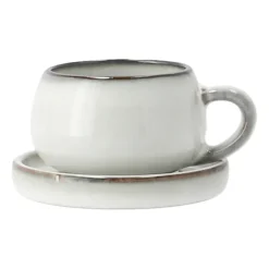 Lene Bjerre Amera espressocup with saucer, sands White Hot