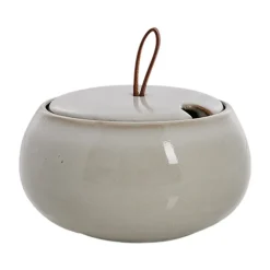 Lene Bjerre Amera sugar bowl with lid Ø13 cm, sands White Hot