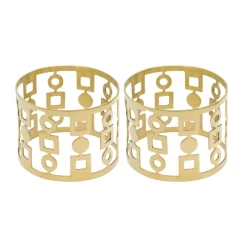 Hilke Collection Anima napkin ring 2-pack, Brass Gold-coloured Best