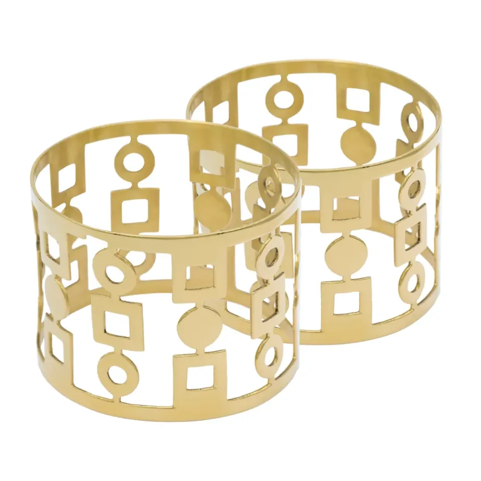 Hilke Collection Anima napkin ring 2-pack, Brass Gold-coloured Best