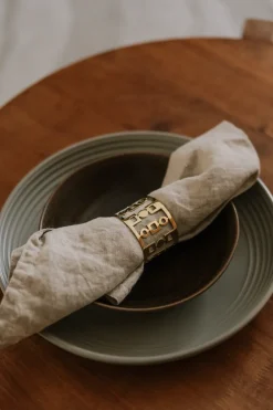 Hilke Collection Anima napkin ring 2-pack, Brass Gold-coloured Best