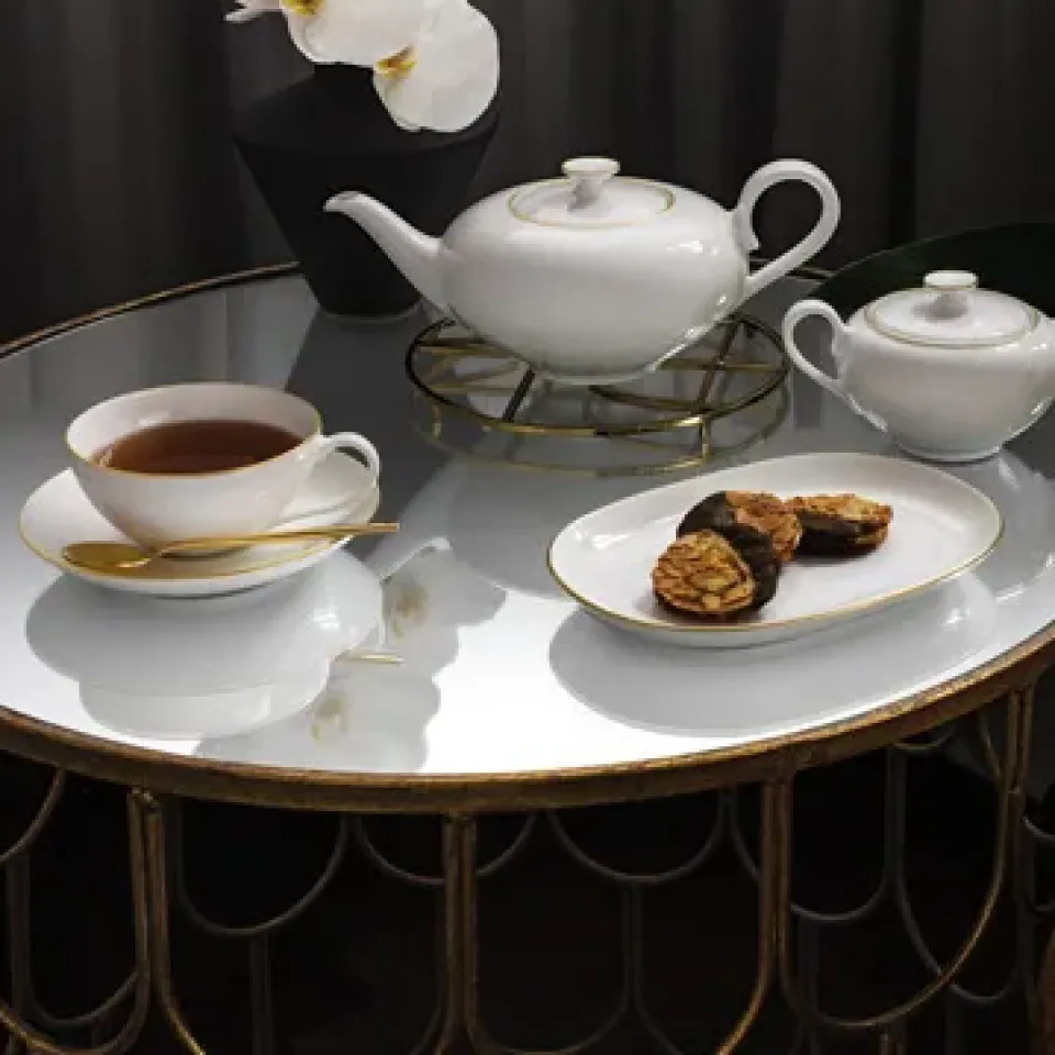 Villeroy & Boch Anmut Gold teacup, White