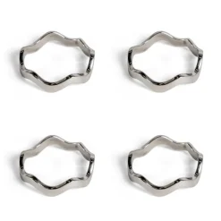 Sagaform Anna napkin ring 4-pack, Silver Silver-coloured Sale