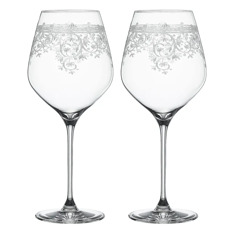 Spiegelau Arabesque Burgundy red wine glass 84 cl 2-pack, Clear Transparent New