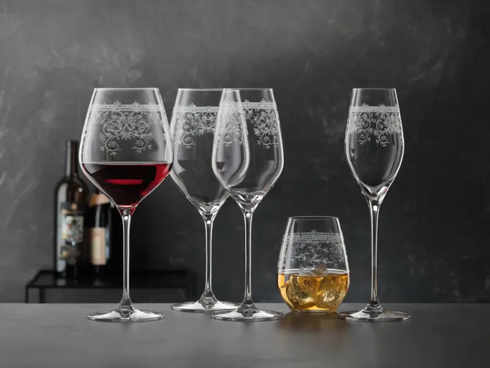 Spiegelau Arabesque Burgundy red wine glass 84 cl 2-pack, Clear Transparent New