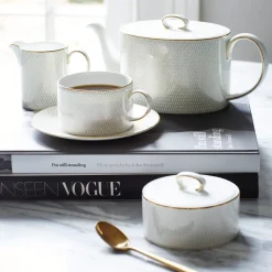 Wedgwood Arris teacup with saucer, White Best
