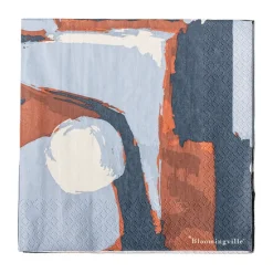 Bloomingville Arty paper napkin 20-pack, Blue Outlet