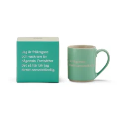 Design House Stockholm Astrid Lindgren mug, I am frecklier…, -swedish Green Online