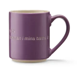 Design House Stockholm Astrid Lindgren mug, I am handsome, lila-swedish Purple Hot