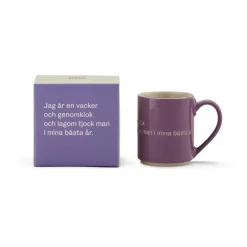 Design House Stockholm Astrid Lindgren mug, I am handsome, lila-swedish Purple Hot