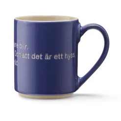 Design House Stockholm Astrid Lindgren mug, S'not something you plan, blue-swedish BlueWhite Outlet