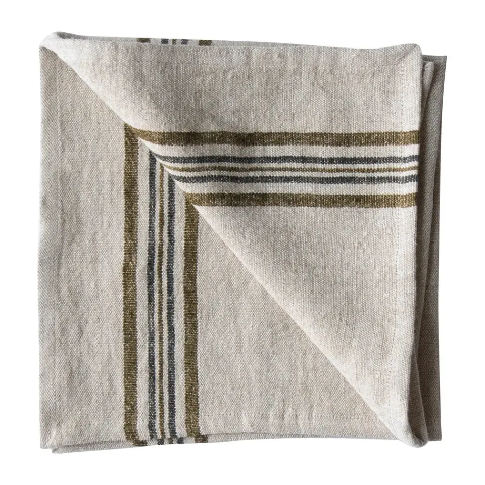 Tell Me More Astrid linen napkin 50x50 cm, Olive Beige Hot