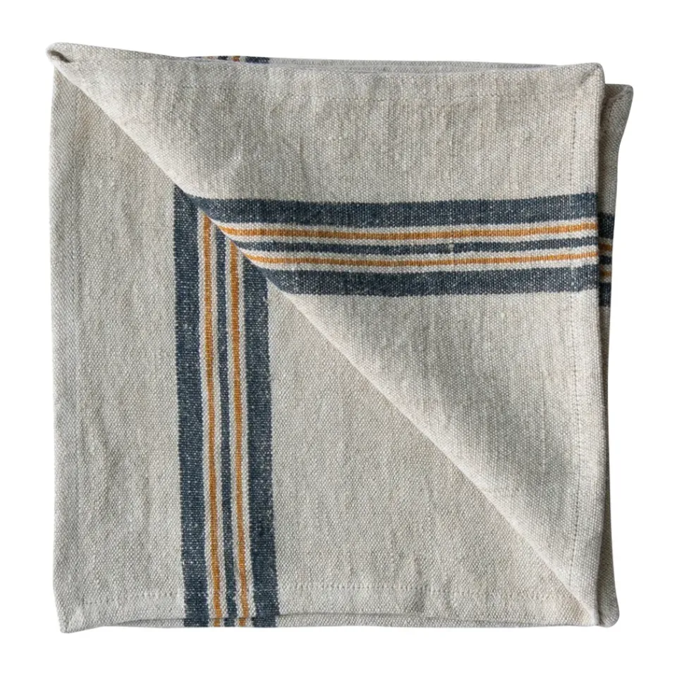 Tell Me More Astrid linen napkin 50x50 cm, Mustard Beige New
