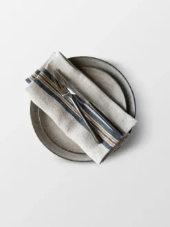 Tell Me More Astrid linen napkin 50x50 cm, Mustard Beige New
