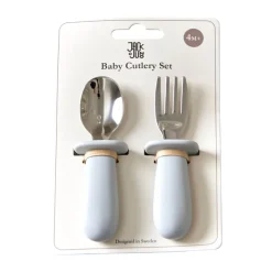 Jack o Juno Baby cutlery set 2 pieces, Glacier Grey Best