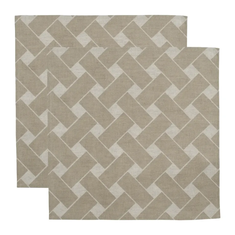 Almedahls Basket XL napkin 45x45 cm 2-pack, Natural taupe Beige Outlet