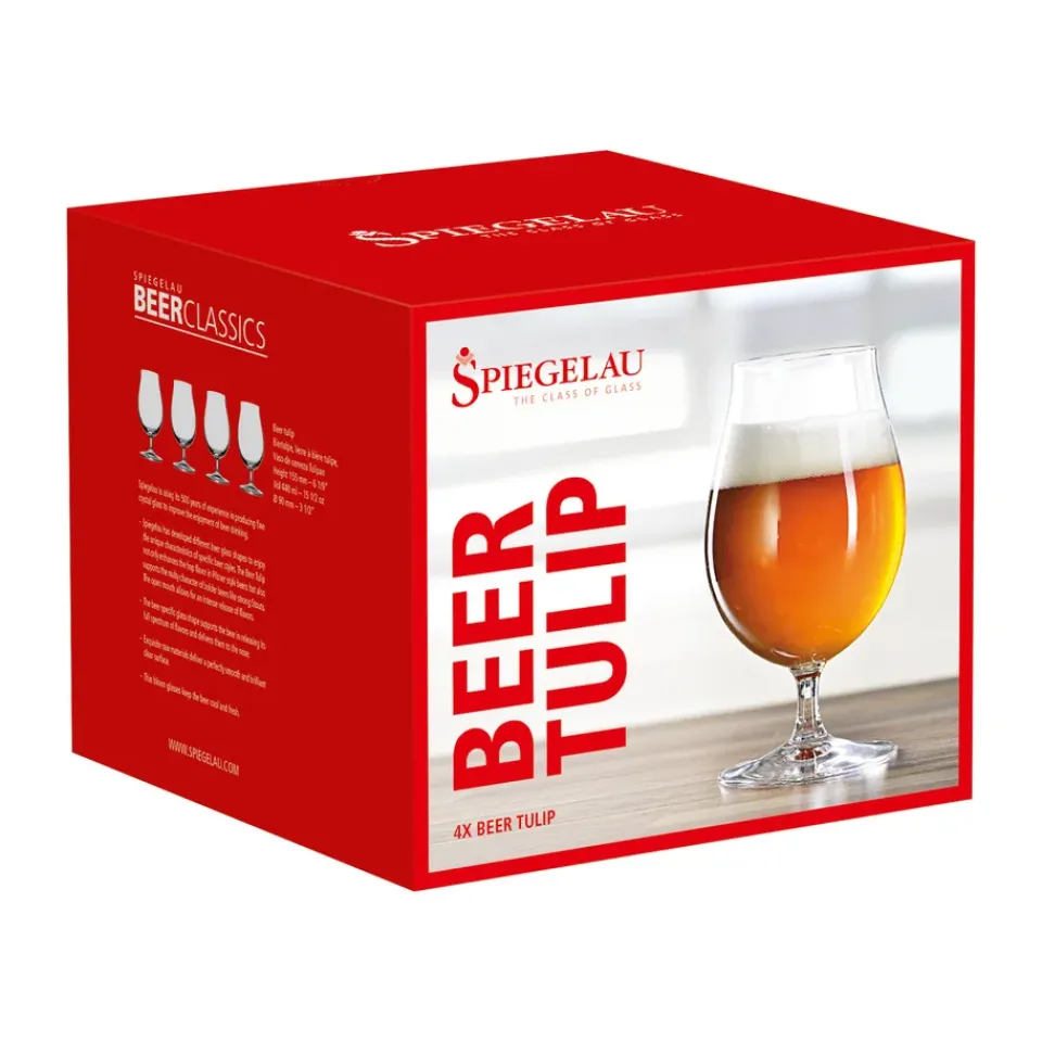 Spiegelau Beer Classics Tulip glass 44cl. 4-pack, clear Transparent New