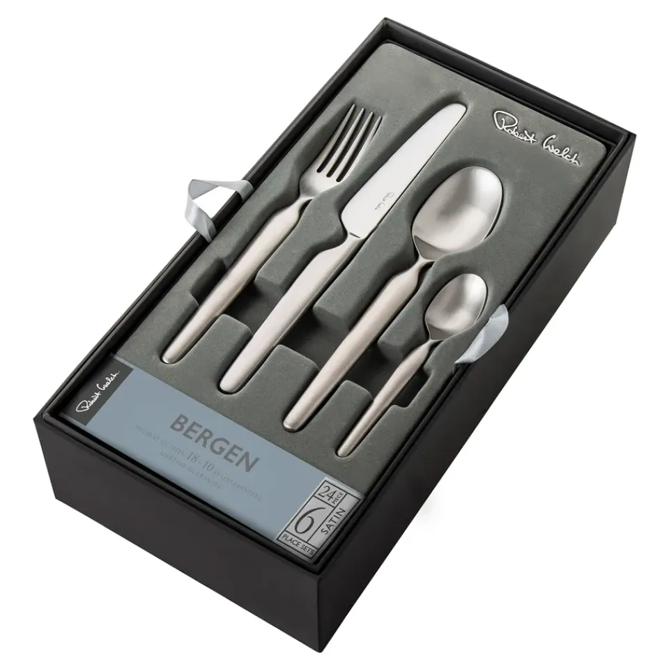 Robert Welch Bergen cutlery set matte, 24 pieces Silver-coloured Sale
