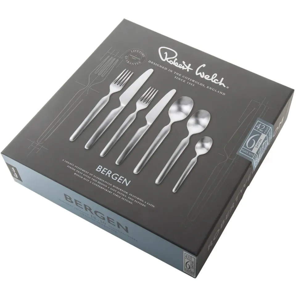 Robert Welch Bergen cutlery set matte, 42 pieces Silver-coloured Sale