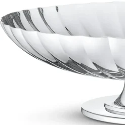 Georg Jensen Bernadotte dish on stand, Ø 28 cm GreySilver-coloured Hot