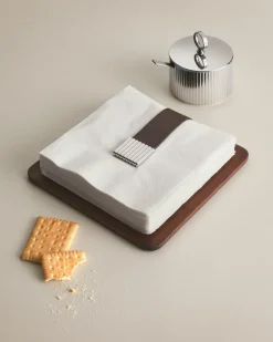 Georg Jensen Bernadotte napkin holder 20.1x20.1 cm, Stainless steel Silver-coloured Best