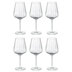 Georg Jensen Bernadotte white wine glass 6-pack, crystalline Transparent Outlet