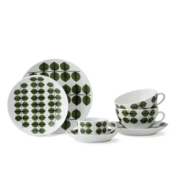 Gustavsbergs Porslinsfabrik Berså plate, Ø 22 cm GreenWhite Clearance
