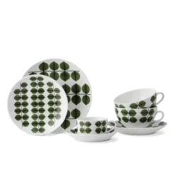 Gustavsbergs Porslinsfabrik Berså plate, Ø 24 cm GreenWhite New