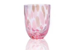 Anna Von Lipa Big Confetti drinking glass 25 cl, Pink-light blue PinkBlue Sale