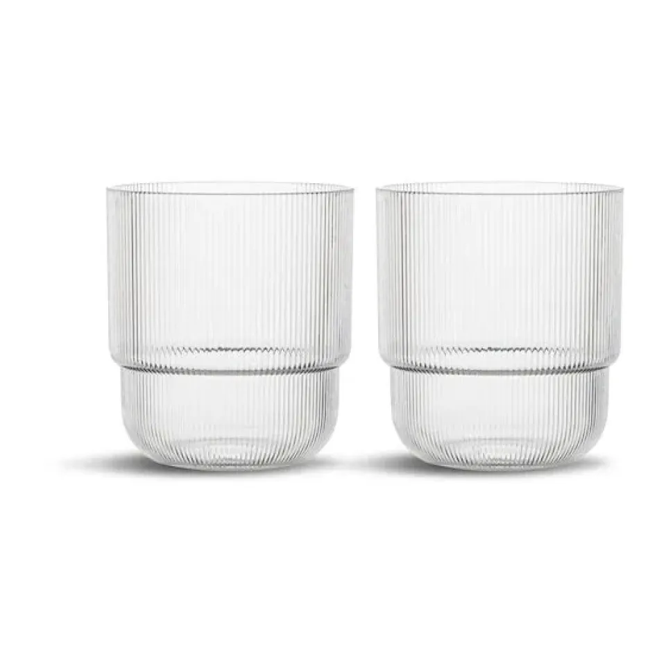 Sagaform Billi drinking glass 40 cl, 2-pack Transparent Hot