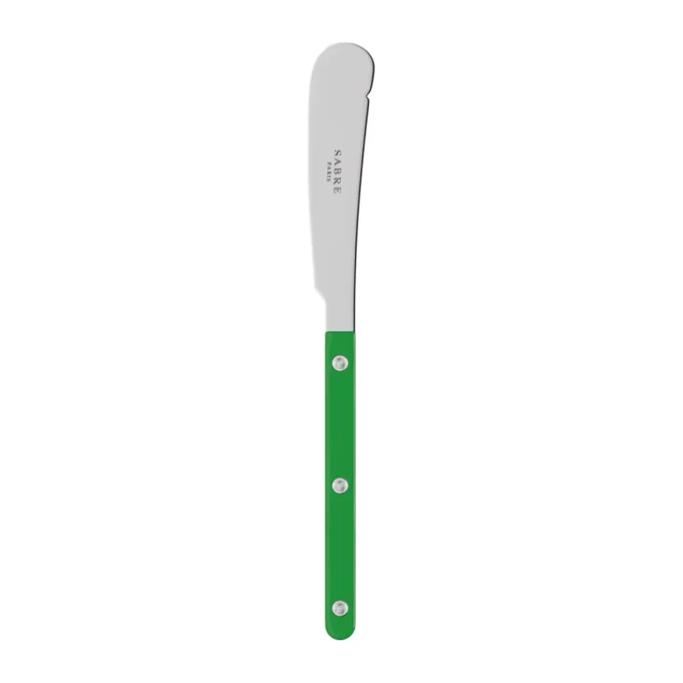 SABRE Paris Bistrot solid butter knife 16 cm, Garden Green