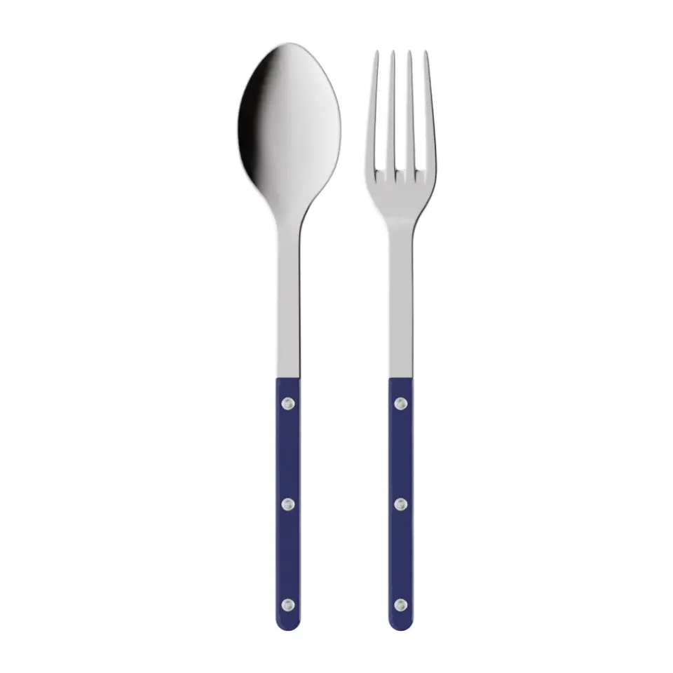 SABRE Paris Bistrot solid serving cutlery, 2 pieces, Navy Blue Online