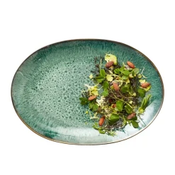 Bitz dish oval 25x36 cm, Black-green BlackGreen New