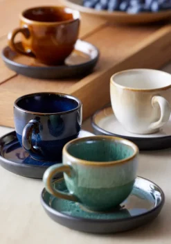 Bitz espresso cup with saucer 7 cl, Dark blue-black Multi Best