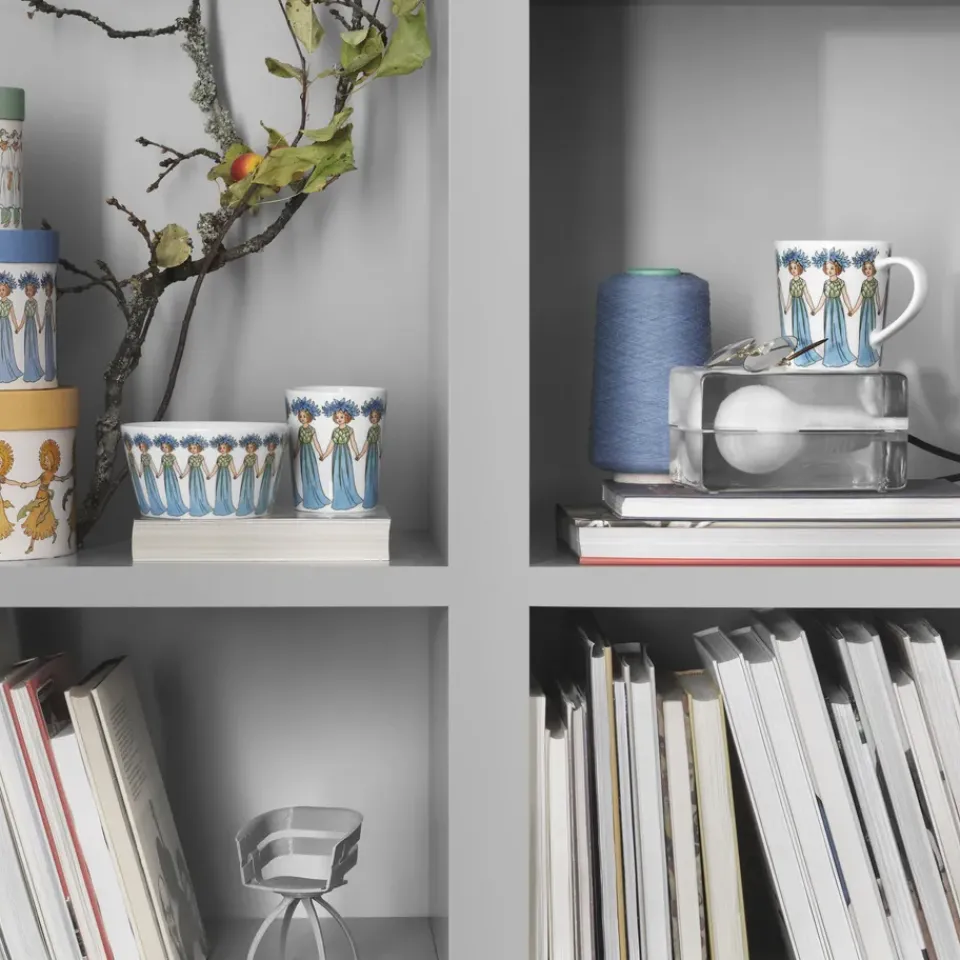 Design House Stockholm Blåklint mug with handle, 40 cl BlueWhite Outlet